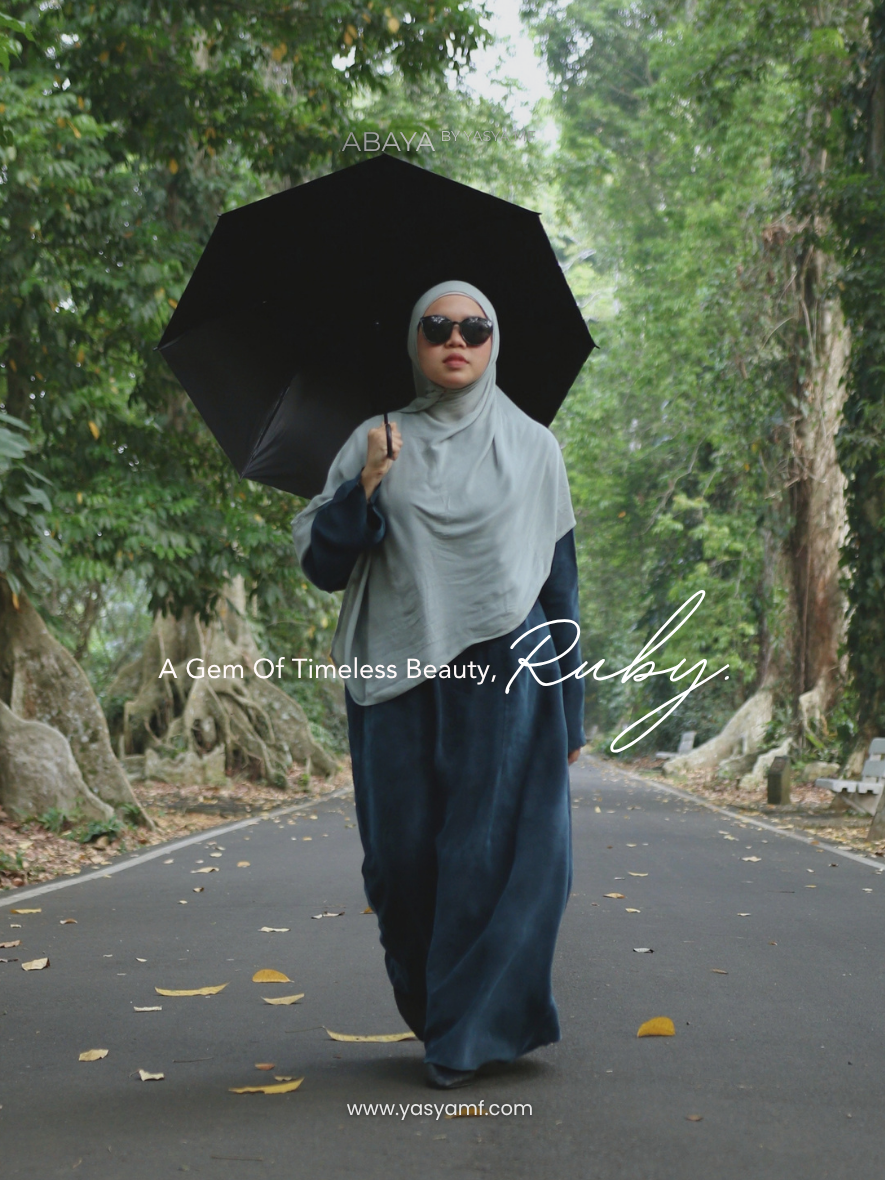 Ruby Abaya | Cupro - Gambar 3
