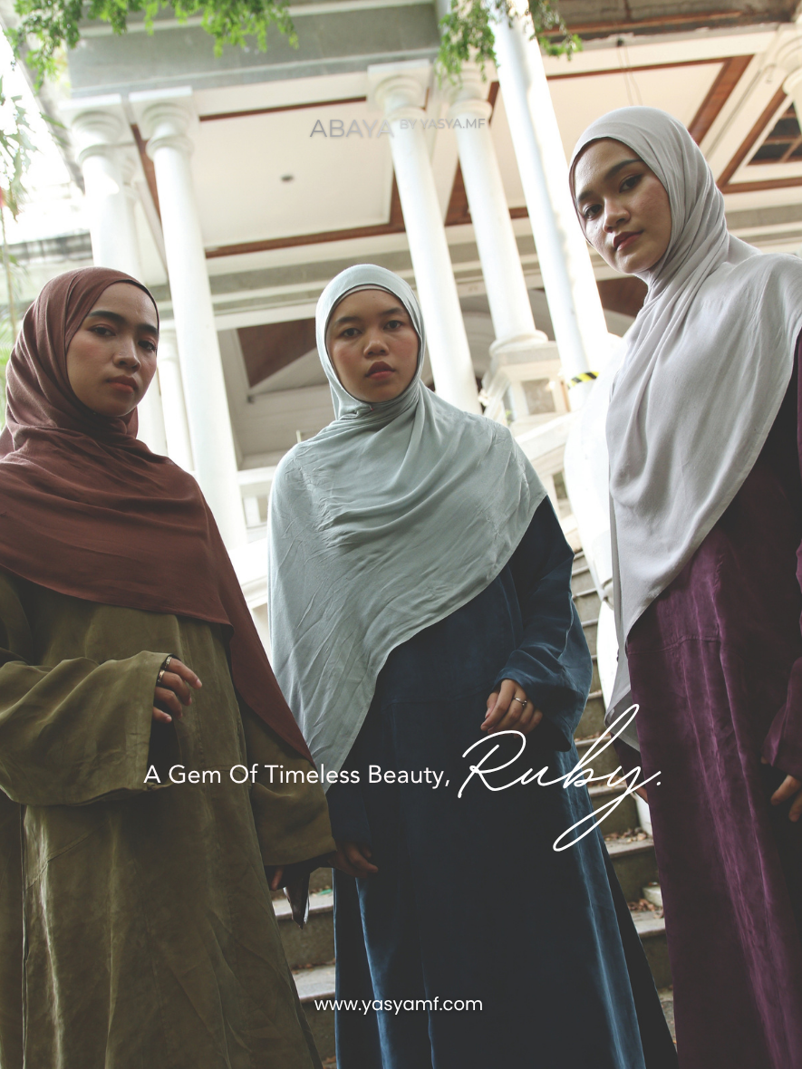Ruby Abaya | Cupro - Gambar 4
